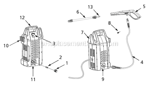 Page A Diagram and Parts List for PW1550  Campbell Hausfeld Pressure Washer